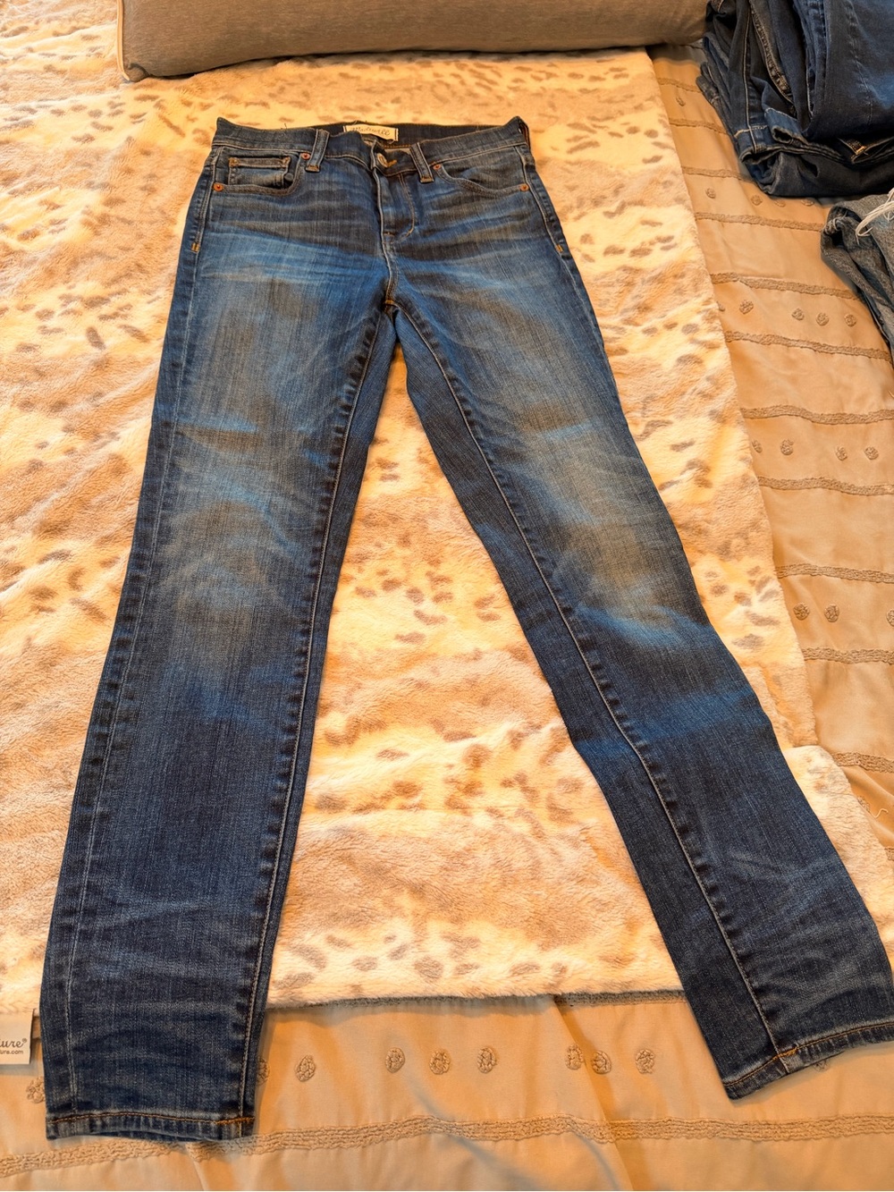 Madewell Skinny Jeans in Faded Blue Denim